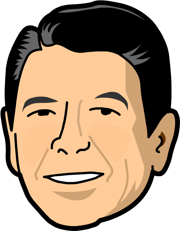 Ronald Reagan - Ronald Reagan Cartoon Clipart (880x880), Png Download