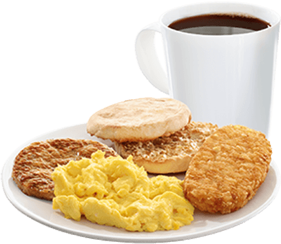 Wake Up With A Warm Sausage Mcmuffin, Fluffy Scrambled - 맥도날드 빅 브렉퍼스트 Clipart (700x474), Png Download