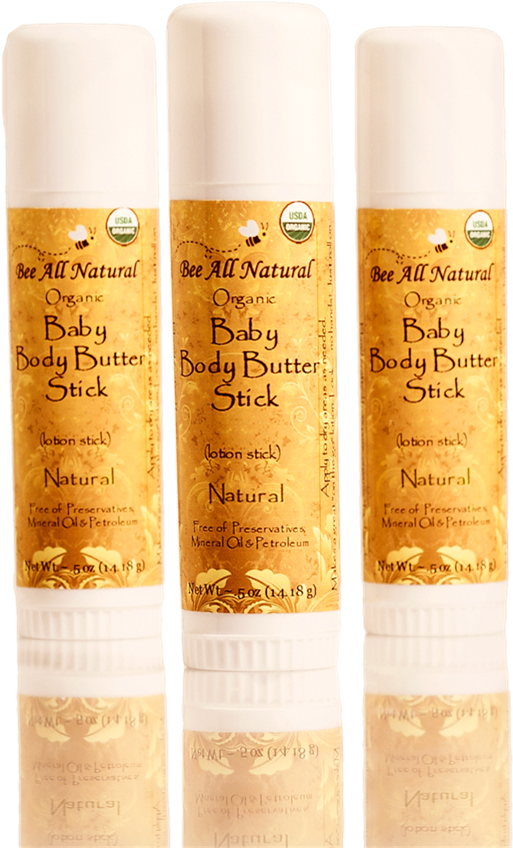 The Bee All Natural Baby Body Butter Stick Clipart (513x848), Png Download
