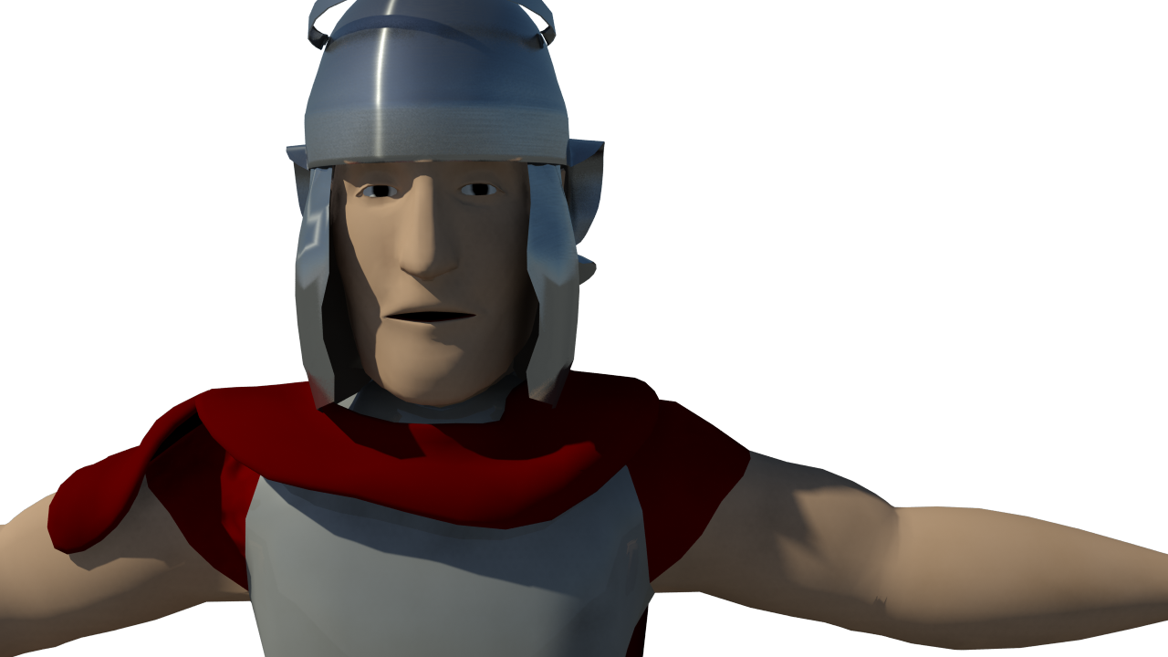 Roman Soldier With Helmet Before Texture - Cartoon Clipart (1280x720), Png Download