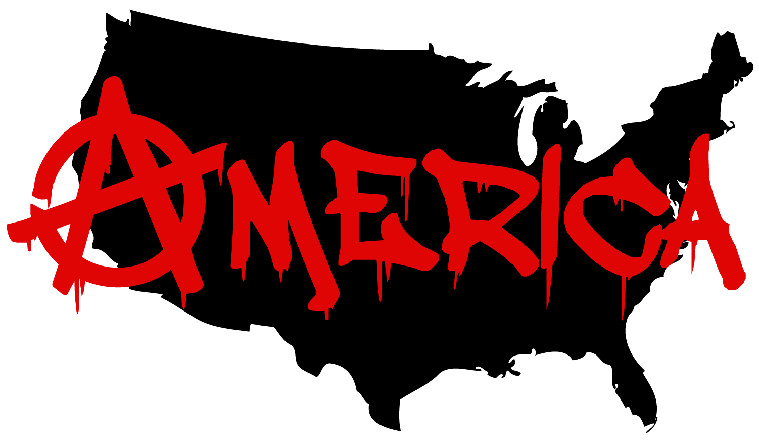 United States Of Anarchy - Map Clipart (1530x917), Png Download
