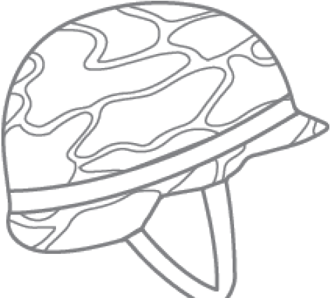 Drawn Helmet Military Helmet - Sketch Clipart (640x480), Png Download
