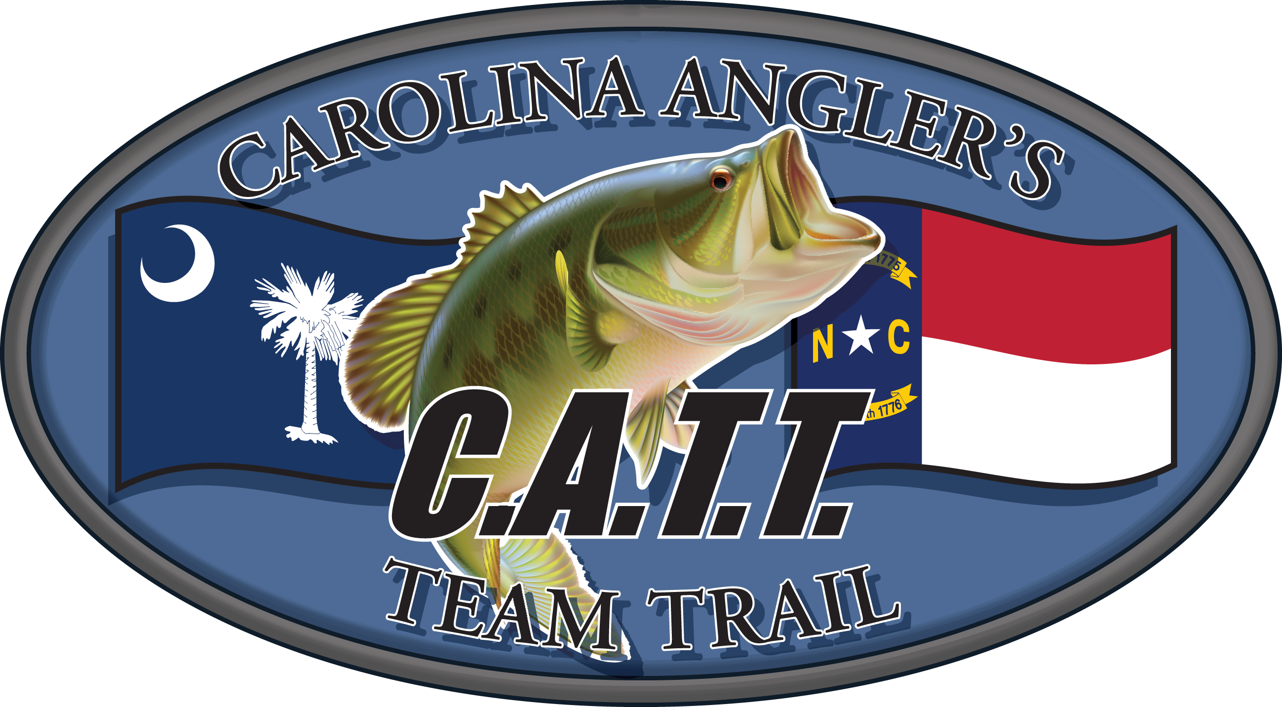 Carolina Anglers Team Trail Clipart (2597x1432), Png Download