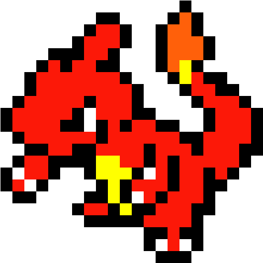 Charmeleon - Pixel Charmeleon Clipart (1024x576), Png Download