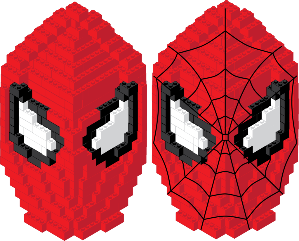 Spiderman Face Png - Spider Man Lego Mask Clipart (1024x825), Png Download