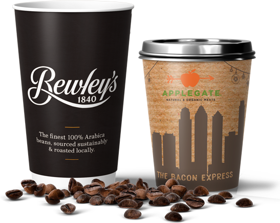 Printed Paper Cups From Cup Print Ireland - Java Coffee Clipart (546x657), Png Download