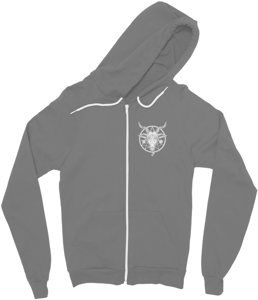 White Goat Head ﻿classic Adult Zip Hoodie - Latte Art Hoodie Clipart (828x961), Png Download