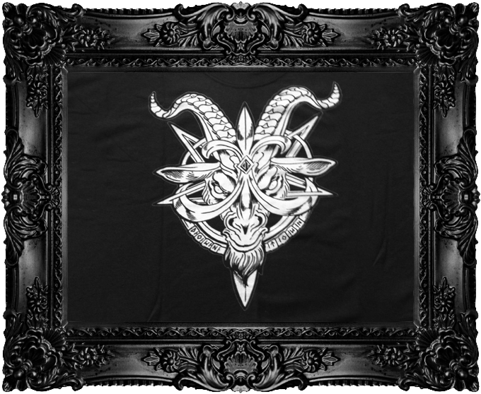 Goat-head - Marco De Cuadro Negro Barroco Clipart (753x636), Png Download