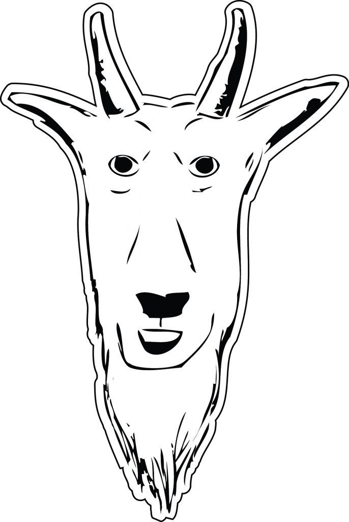 Goat-head - Illustration Clipart (686x1024), Png Download