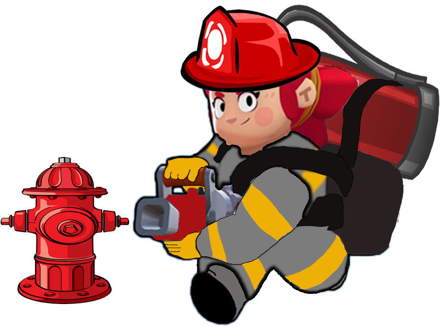 Pam Skin-firefighter - Brawl Stars New Skins Clipart (1080x669), Png Download