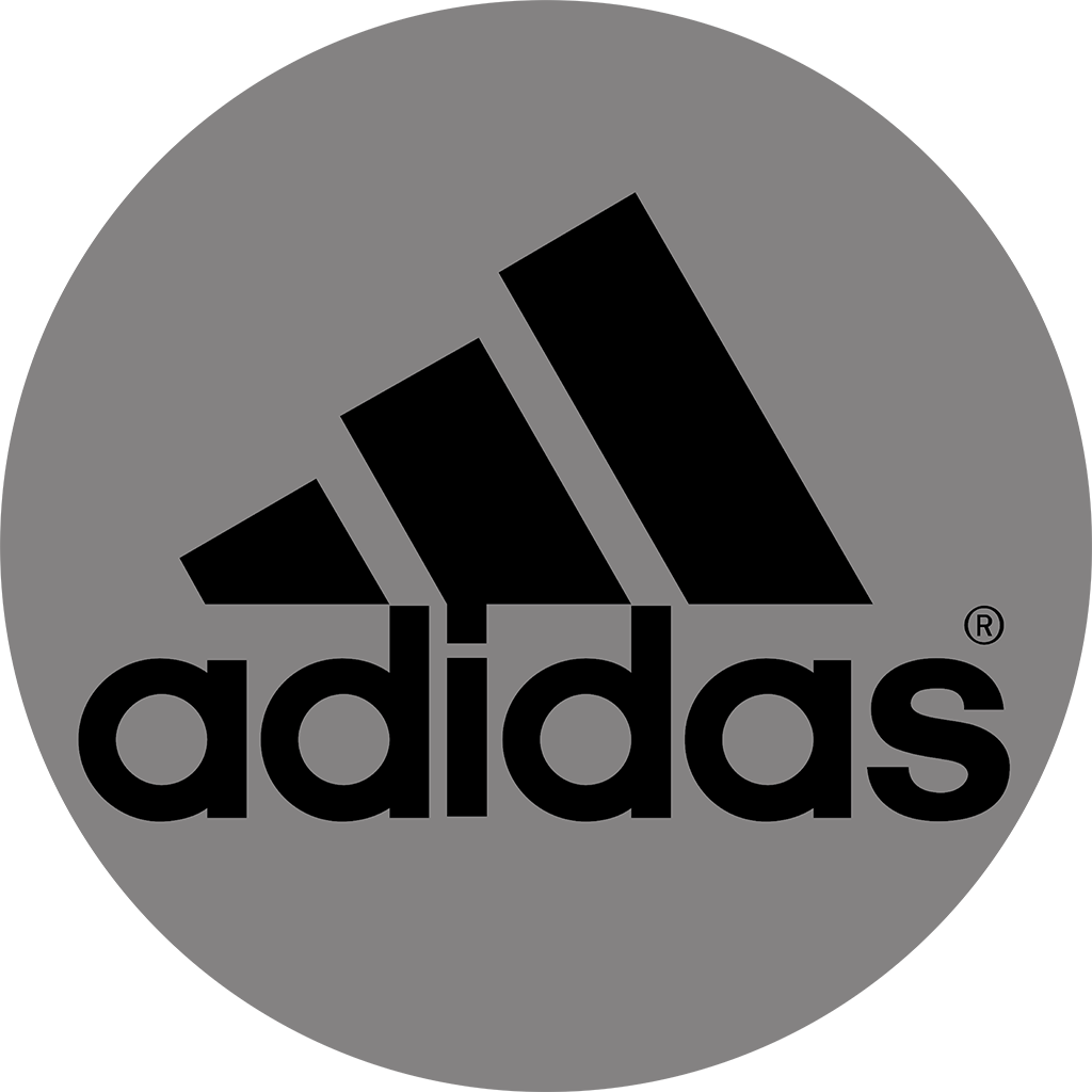 Grey Circle Smaller - Logo De Polos Adidas Clipart (1024x1024), Png Download