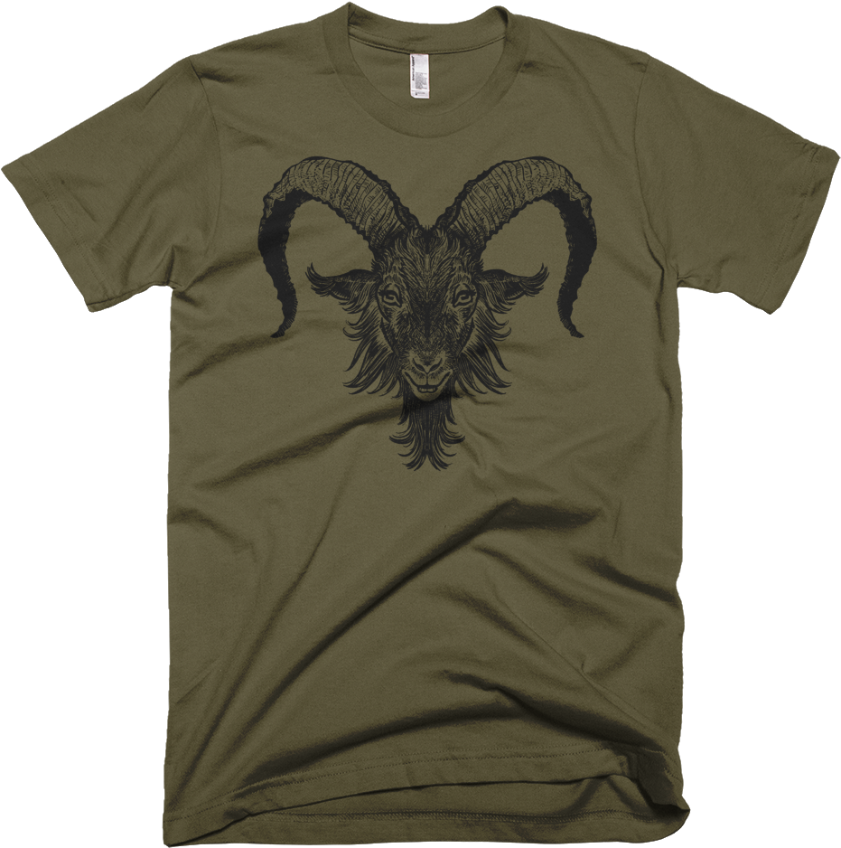 Black Goat Men's Cotton Tee - T-shirt Clipart (1000x1000), Png Download