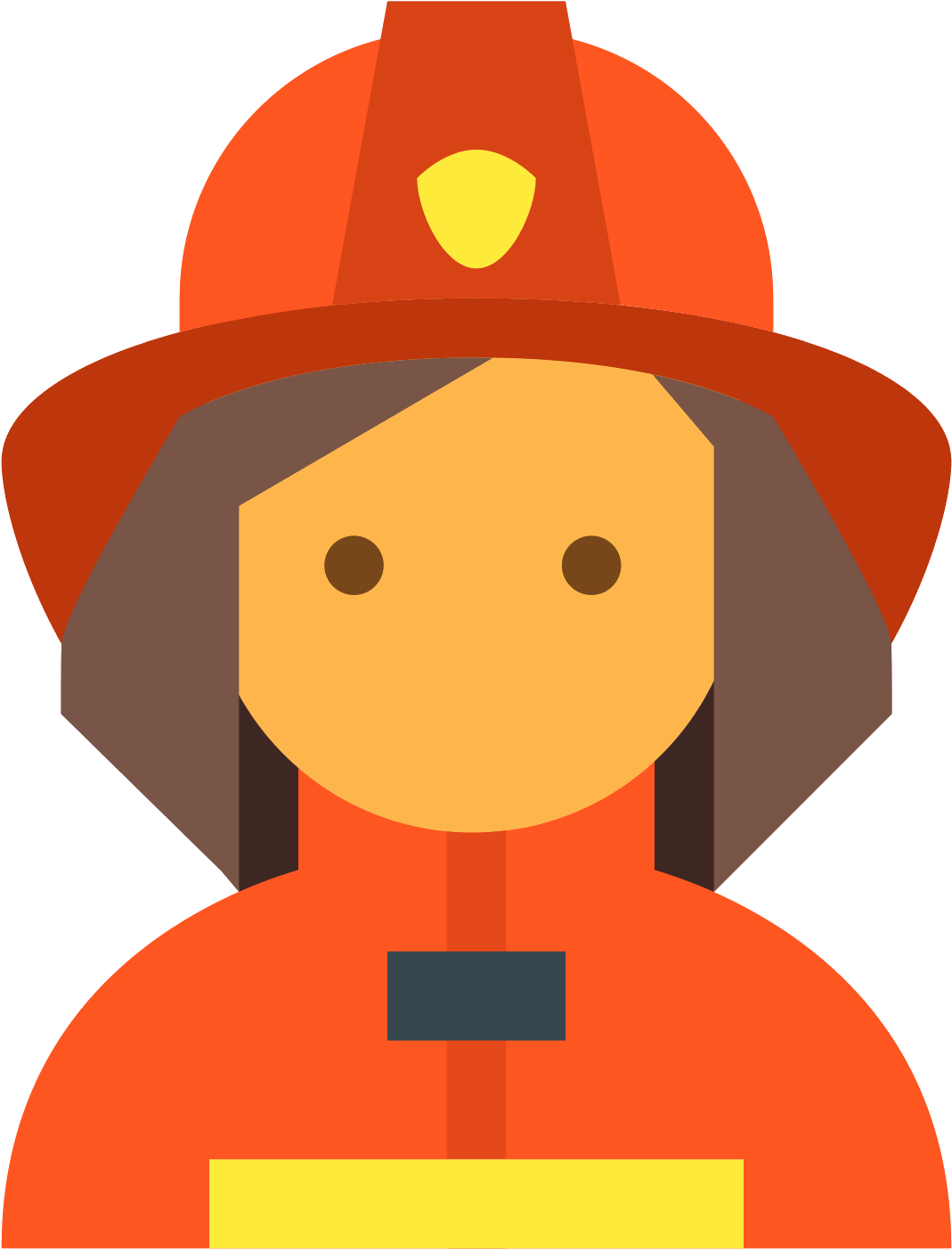 Firefighter Clipart Lady - Fireman Icon Png Transparent Png (1600x1600), Png Download