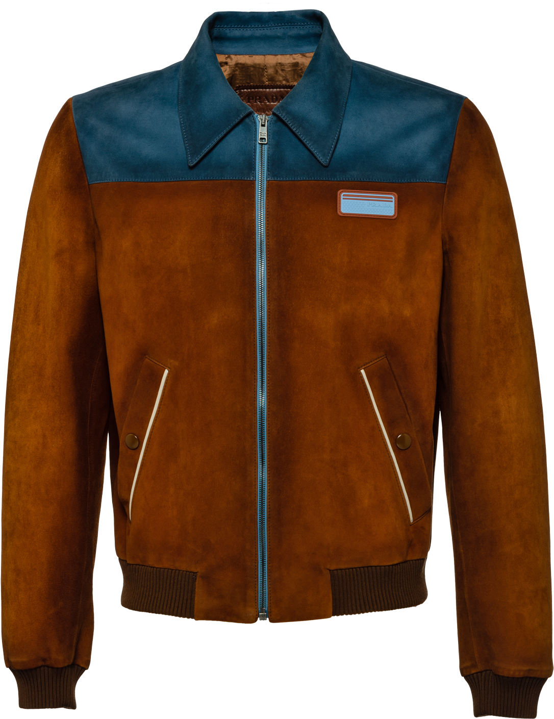 Prada Leather Black Jacket Bomber Men Clipart (2400x2400), Png Download