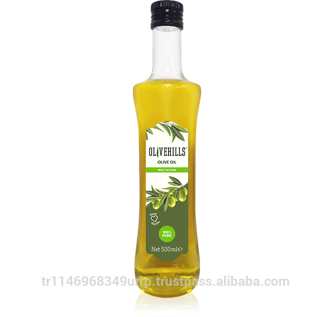 Pure Olive Oil - Glass Bottle Clipart (650x620), Png Download