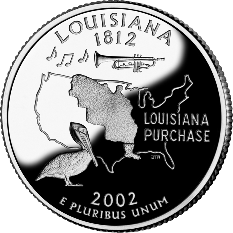 Louisiana Quarter - Louisiana State Quarter Clipart (800x802), Png Download