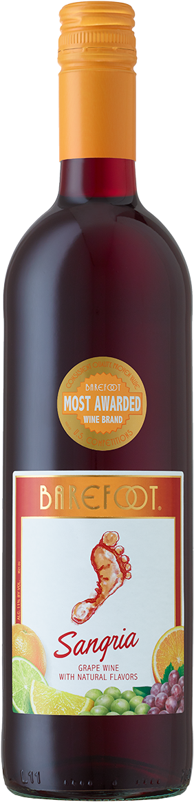 Barefoot Sangria , Png Download - Barefoot Sangria Wine Clipart (282x1166), Png Download