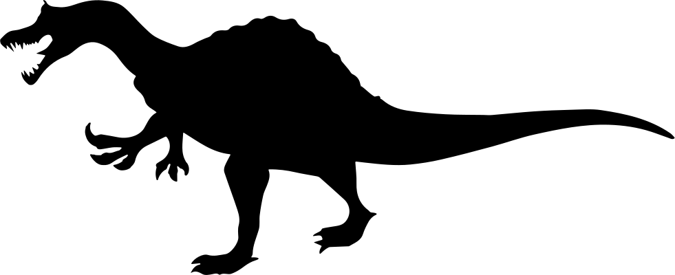 Dinosaur Svg Three - Dinosaur Clipart (981x400), Png Download