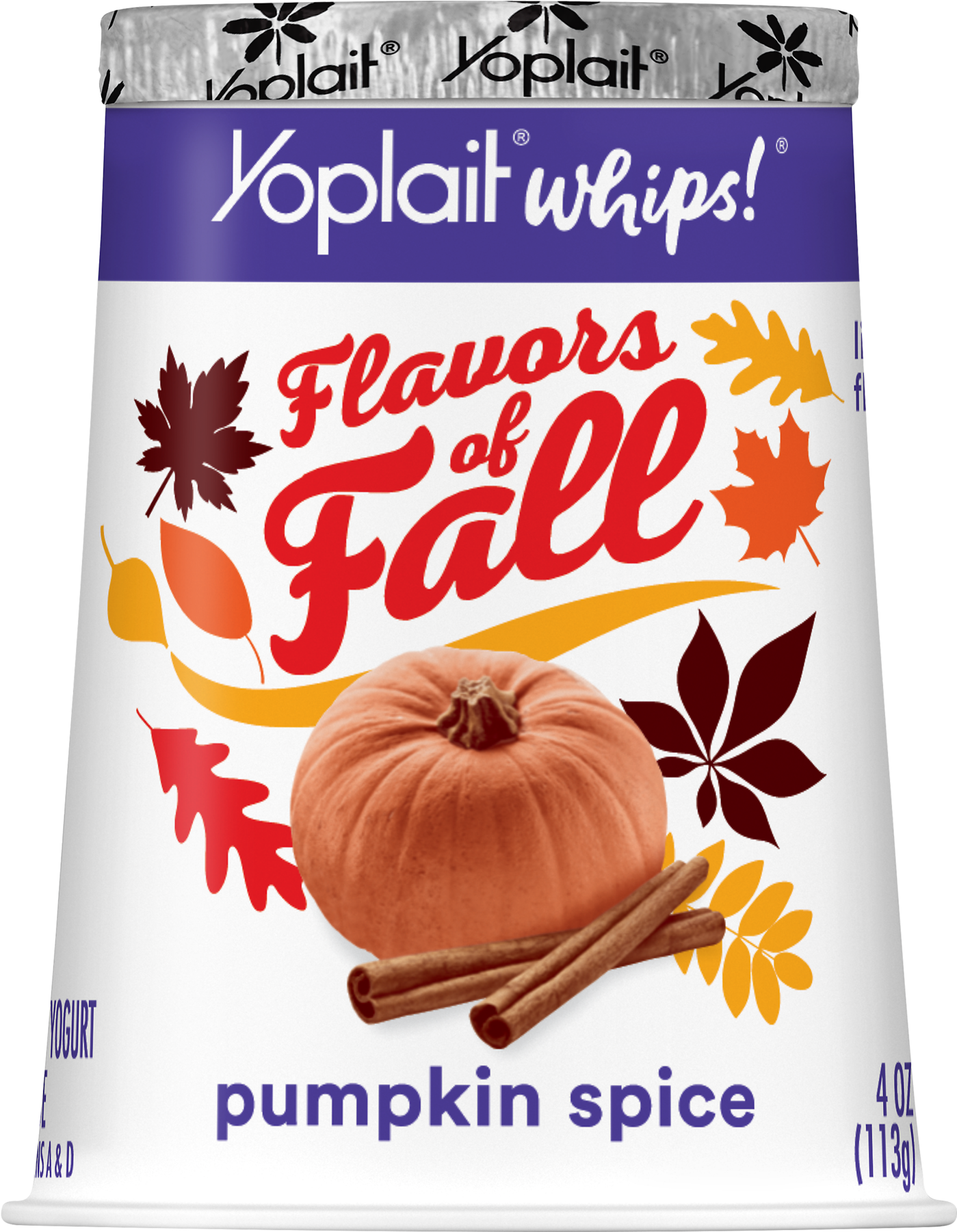 Yoplait Pumpkin Spice Whips Low Fat Yogurt Mousse - Pumpkin Clipart (1800x1800), Png Download