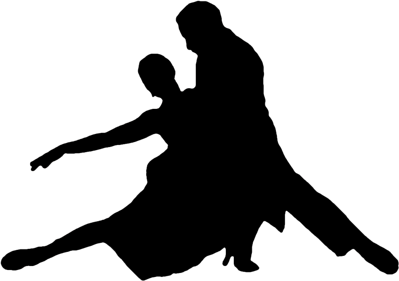 Argentine Tango Silhouette - Rey From Star Wars Silhouette Clipart (800x599), Png Download