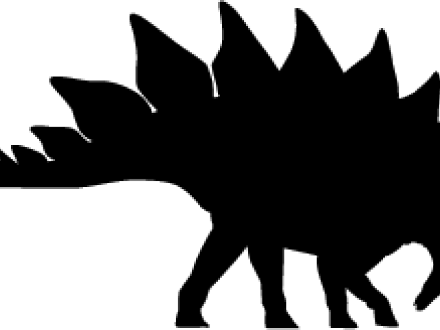 Stegosaurus Clipart Dinosaur Silhouette - Silhouette - Png Download (640x480), Png Download