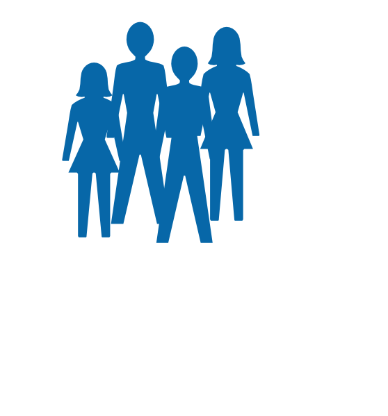 How To Set Use Silhouette Two Women And Men Svg Vector - Stick Figure Group Of People Clipart (558x599), Png Download
