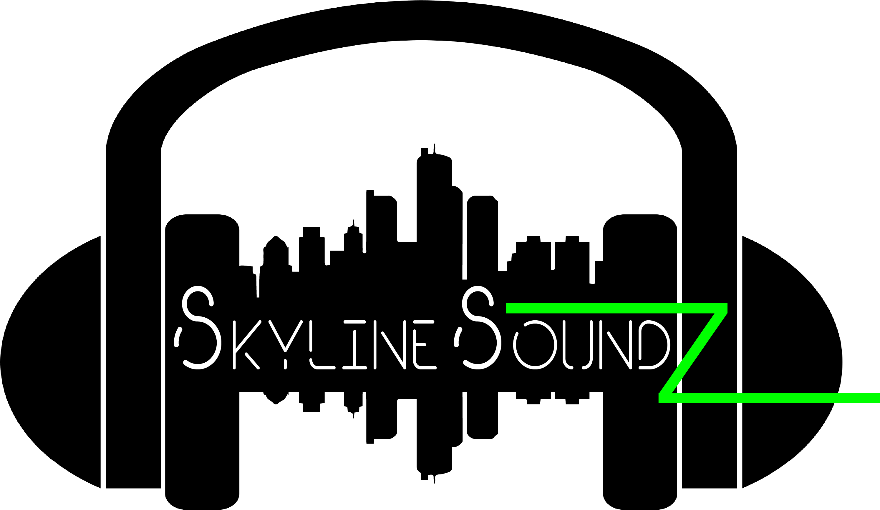 Skyline Soundz - Headphones Clipart (3002x1733), Png Download