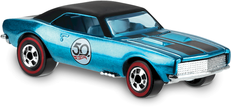 67 Camaro® - Hot Wheels 50th Anniversary 67 Camaro Clipart (892x407), Png Download