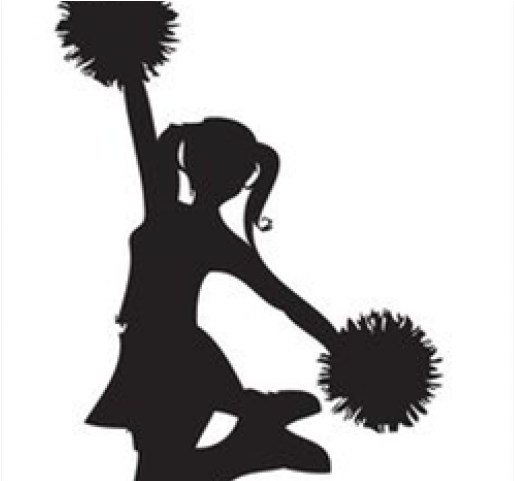 Cheerleader Silhouette Clipart (640x480), Png Download