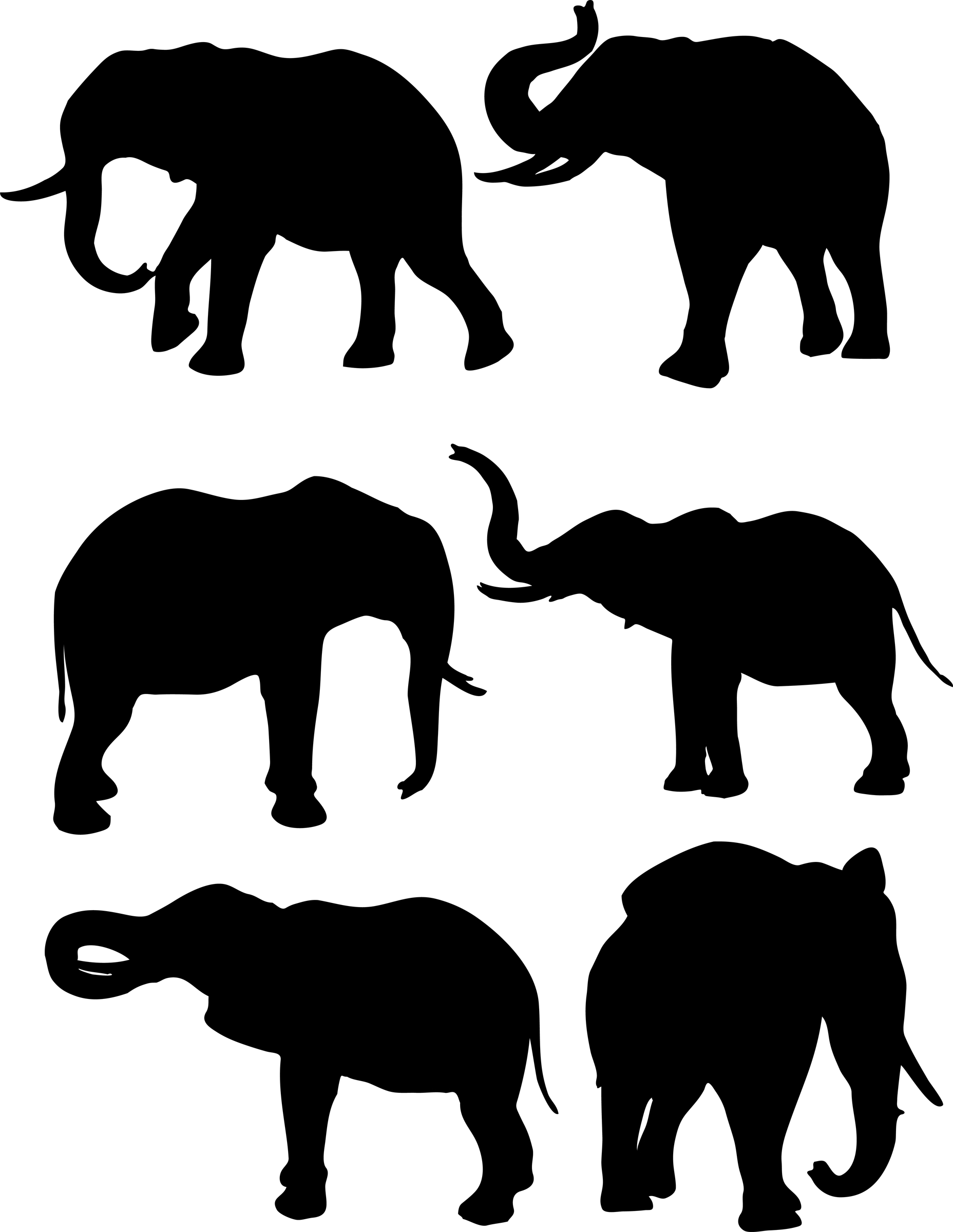 Jungle Theme Day Camp, Shac - Jungle Elephant Silhouette Clipart (1856x2400), Png Download
