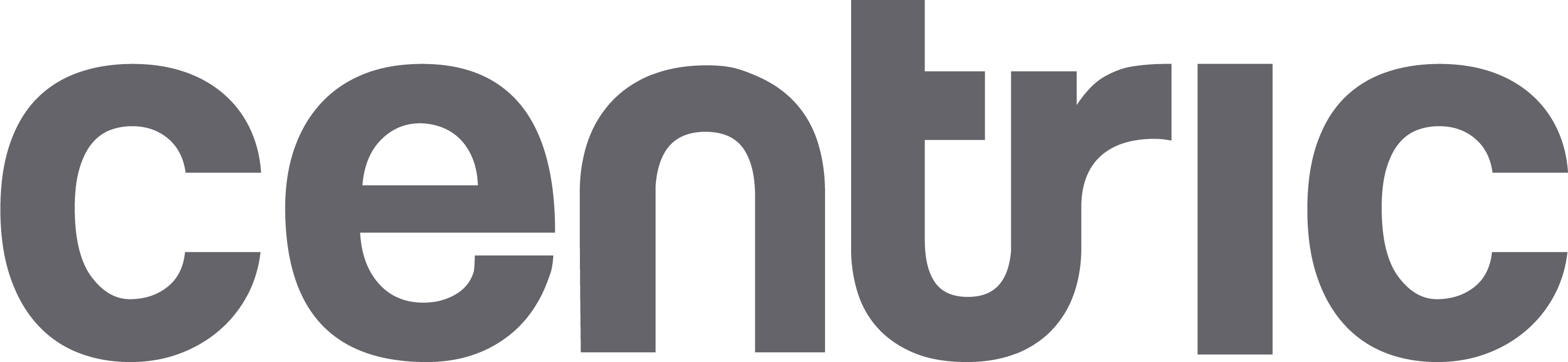 Centric Logo Cool Gray Clipart (2885x666), Png Download