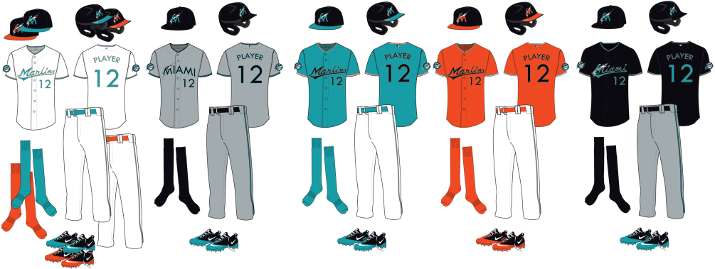 Barreto Marlinsuniform - Miami Marlins Uniform Concept Clipart (1023x407), Png Download