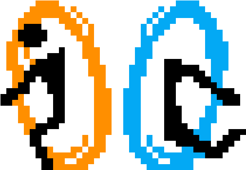 Portal - Pixel Art Games Minecraft Clipart (1200x1200), Png Download
