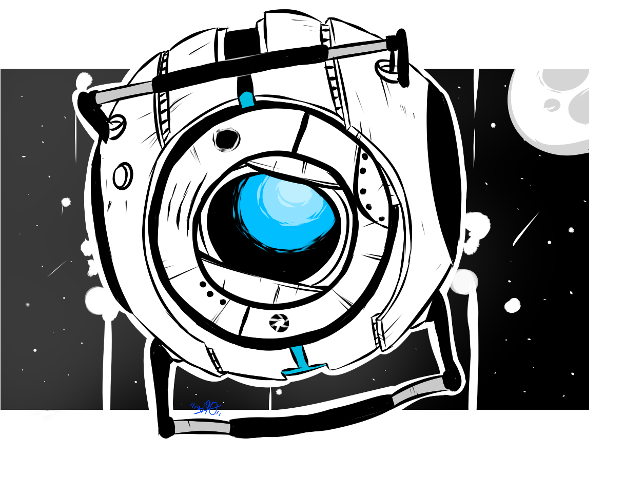 Portal 2 Funnel Png - Wheatley Stickers Clipart (1280x1024), Png Download