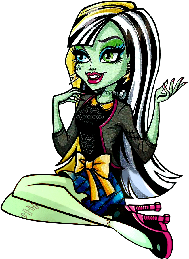 Ooak, Monster High, Dolls, Bratz, Bratzillaz, Fashion - Frankie Stein Welcome Art Clipart (657x898), Png Download