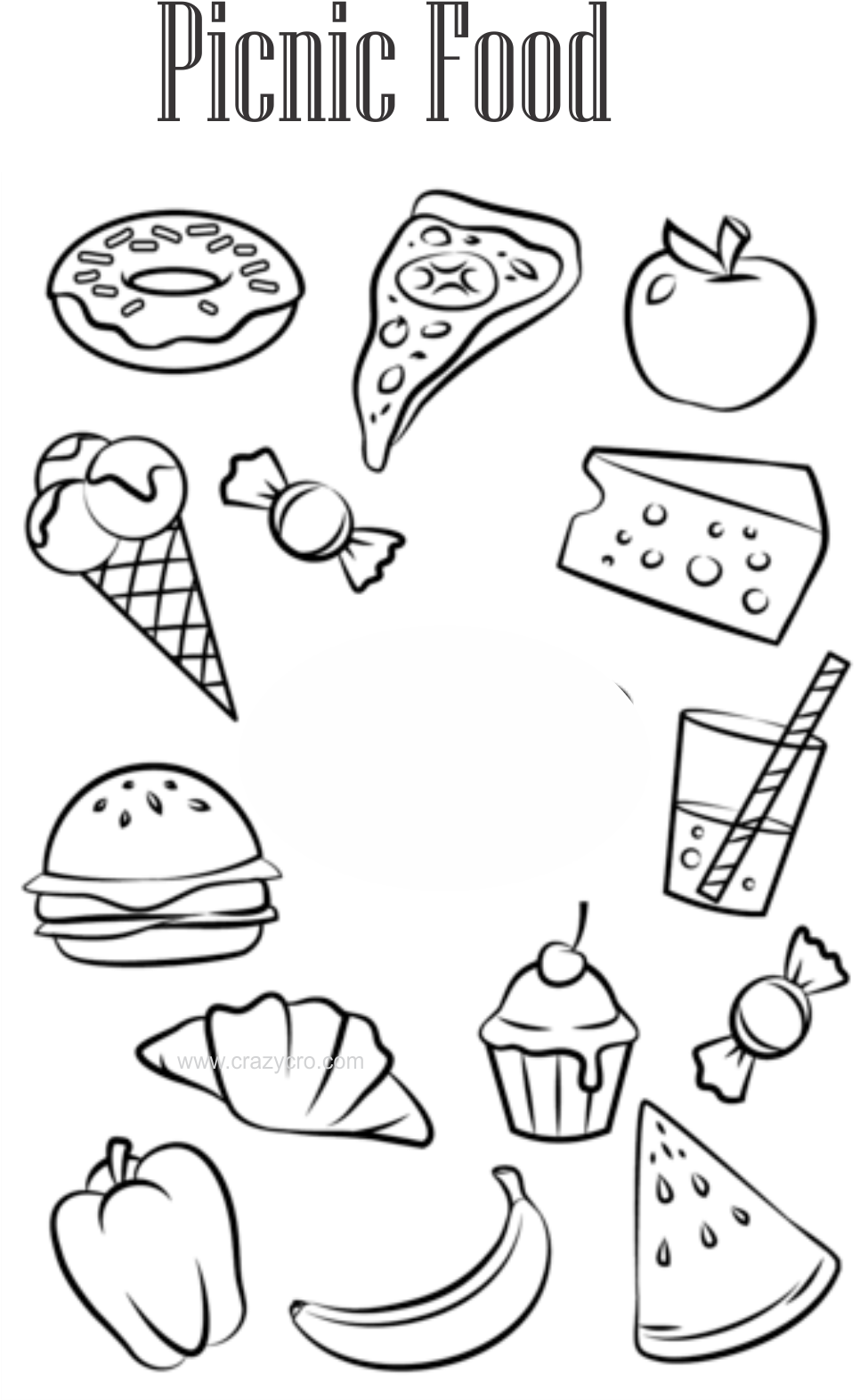 Picnic Food Coloring Pages Printable Colouring Pages Food Picnic Food Coloring Pages Printable Colouring Pages Food