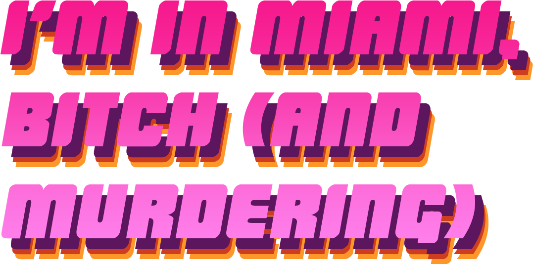 Hotling Miami Tag - Шрифт Hotline Miami Clipart (1077x534), Png Download