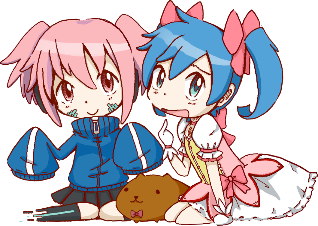 Puella Magi Madoka Magica Images Mato And Madoka Swap - Black Rock Shooter X Ene Clipart (1059x755), Png Download