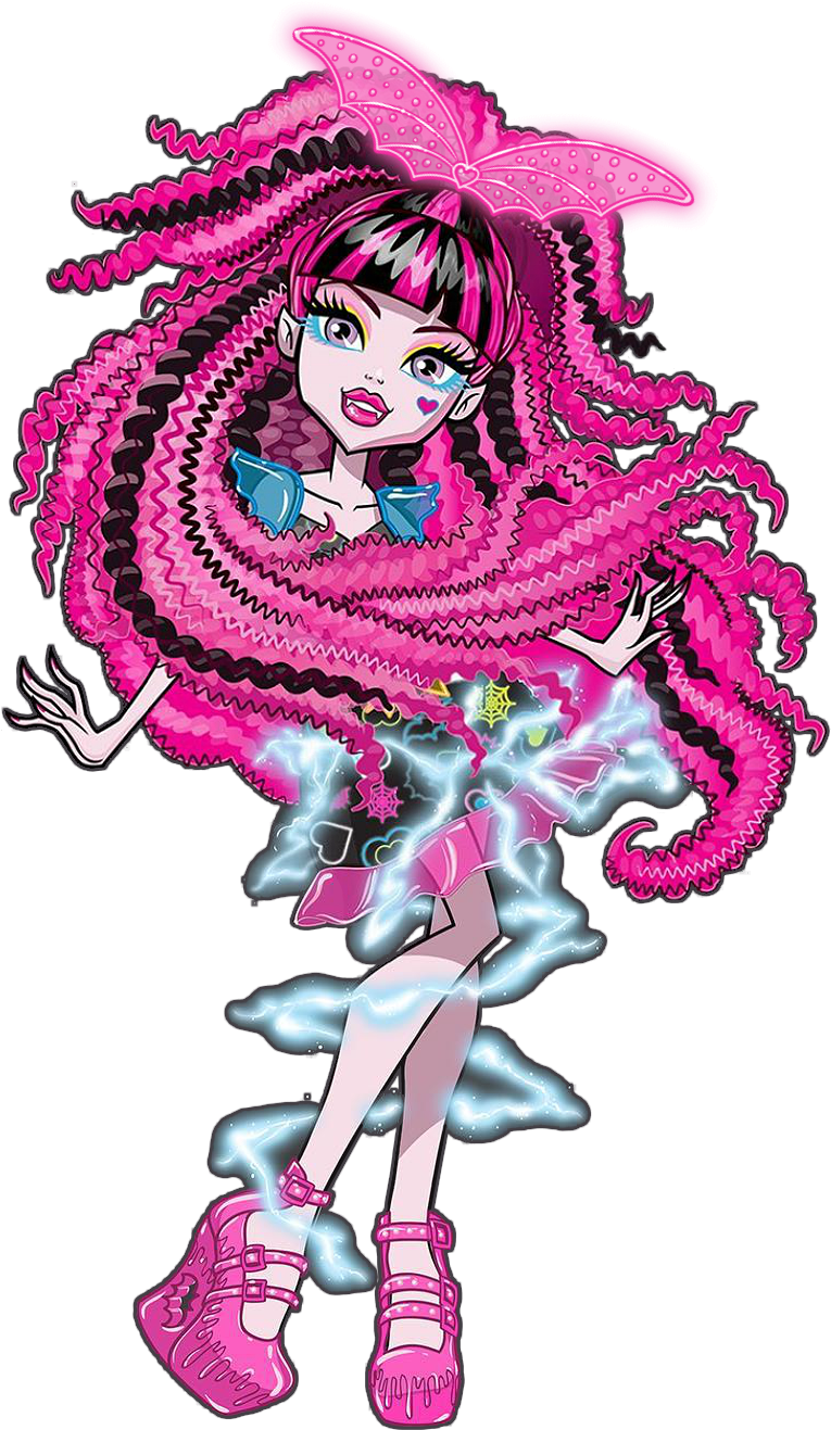 Electrified Crochet Monster High, Monster High Art, - Drakilora Monster High Clipart (821x1349), Png Download
