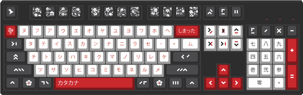 Keyboard katakana Japanese Keyboard