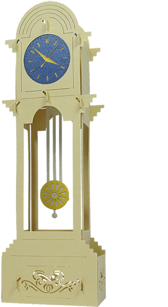 Grandfather Clock Love Pop Up Card - Trophy Clipart (1280x720), Png Download