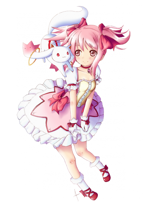 Pink Puella Magi Madoka Magica Madoka Clipart (500x708), Png Download