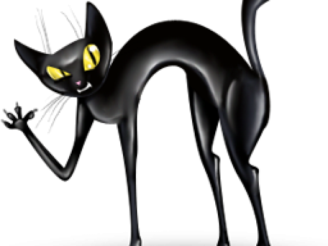 Black Cat Clipart Angry - Png Download (640x480), Png Download