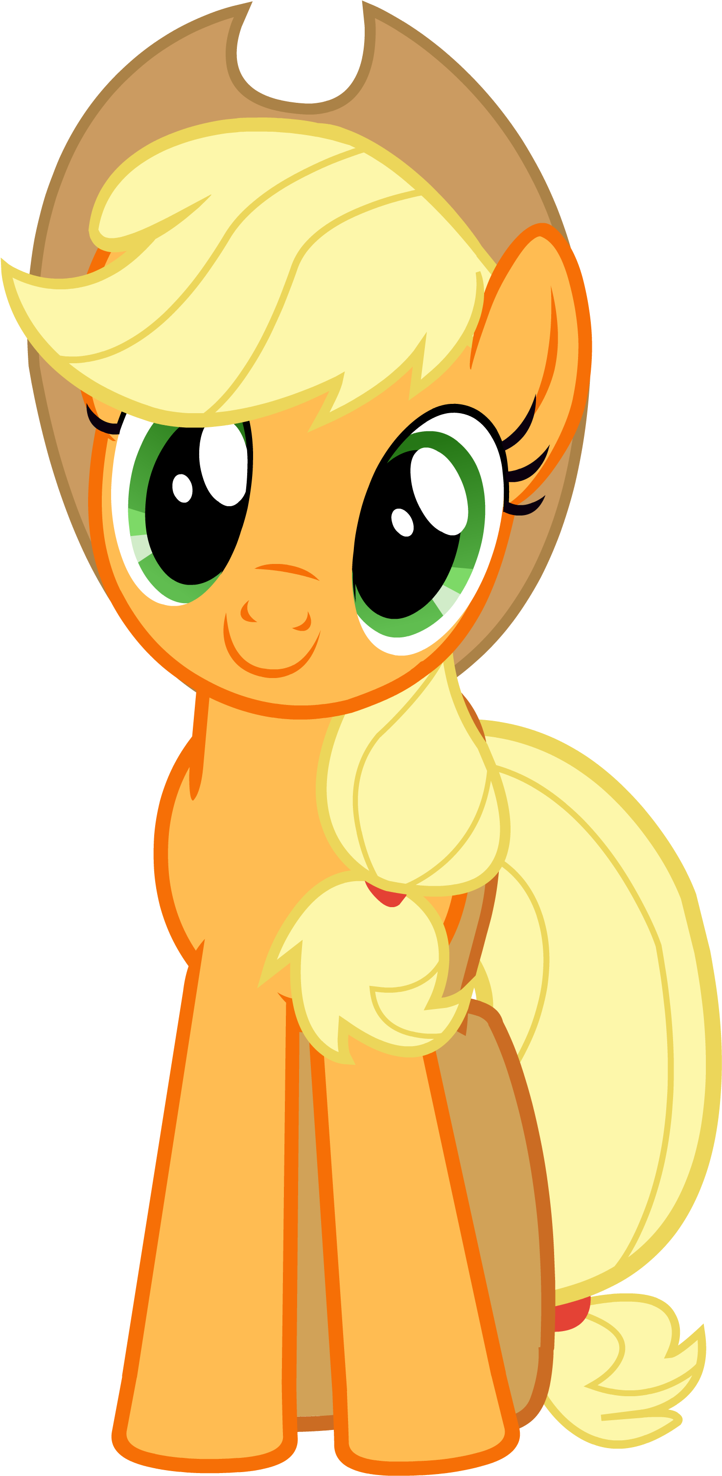 My Little Pony Friendship Is Magic - My Little Pony Applejack Happy Clipart (1911x3035), Png Download