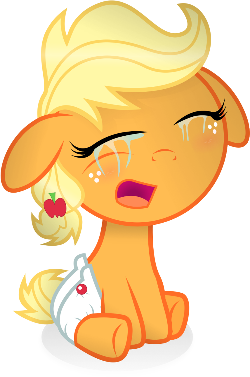 Applejack Pony Coloring Page - My Little Pony Applejack Baby Clipart (1024x1447), Png Download
