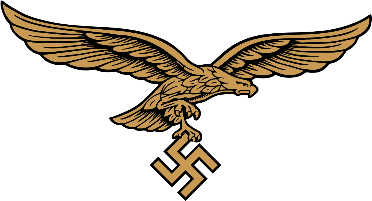 Coa Luftwaffe Eagle Gold - Nazi Transparent Png Clipart (1280x753), Png Download