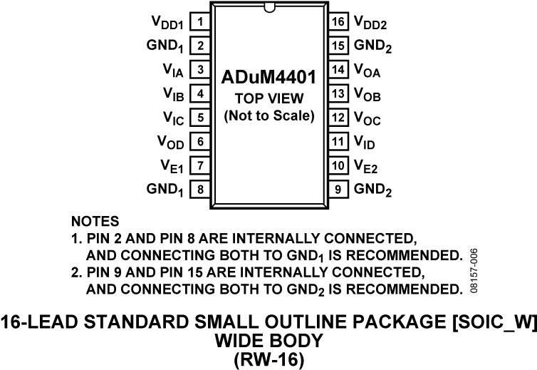 Adum4401 Pin Configuration - Pin Clipart (760x525), Png Download
