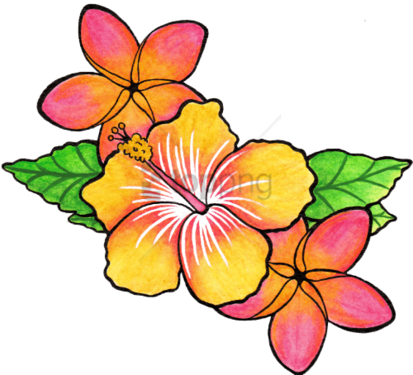 Free Png Color Tattoo Png Png Image With Transparent - Flower Hd Tatoo Png Clipart (850x772), Png Download