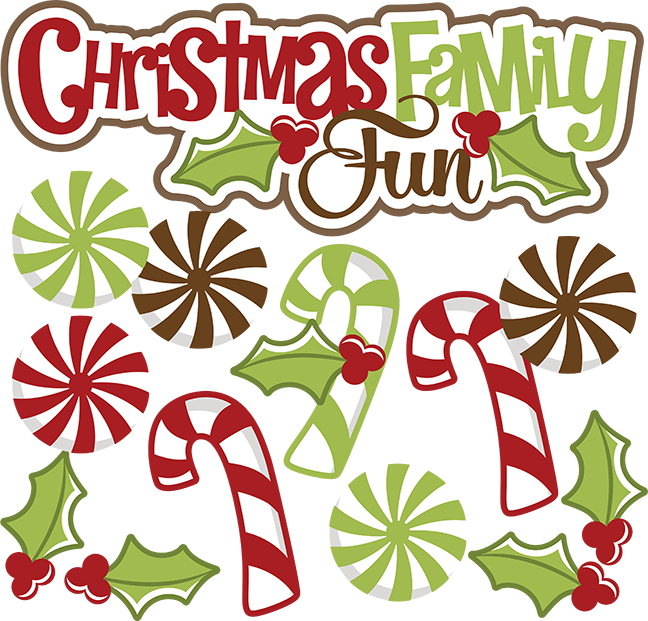 Candy Cane Clipart Svg - Christmas Family Fun Clipart - Png Download (648x621), Png Download