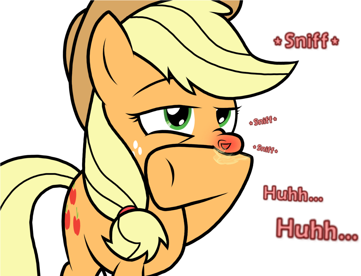 Applejack Artist Sneezyapplejack Flu Illness Artistsneezyapplejack - Sneeze Red Nose Clipart (1259x961), Png Download